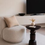 Gürgen Ağacından Dekoratif Ahşap Yan Sehpa